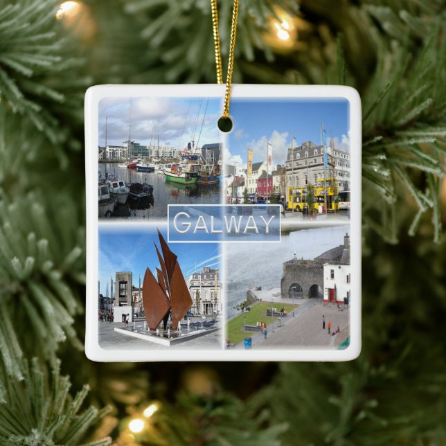 NIR004 GALWAY, Nordirland, Keramikornament (Baum)