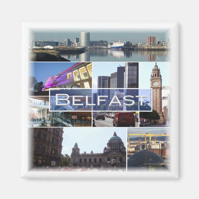 NIR008 BELFAST, Nordirland, Kühlschrank Magnet (Vorne)