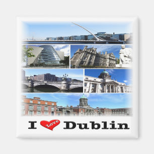 NIR011 DUBLIN "I LIEBE", Nordirland, Kühlschrank Magnet