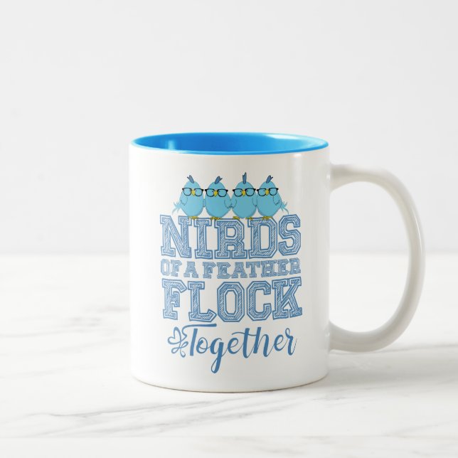 Nirds einer Feder Zweifarbige Tasse (Rechts)