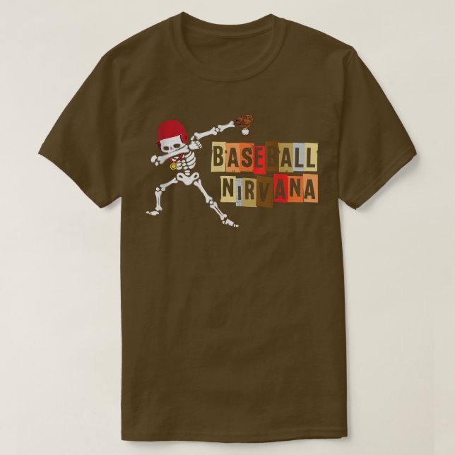 nirvana Dabbing Baseball skeleton  T-Shirt (Design vorne)