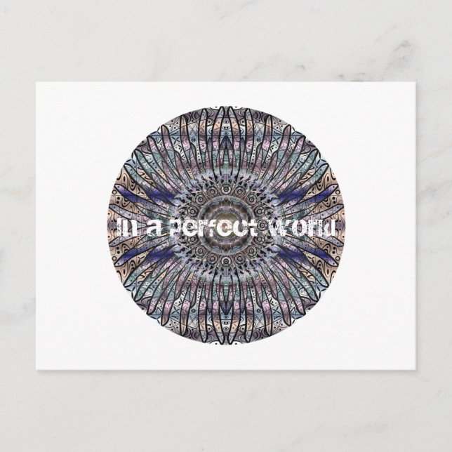 Nirvana .In perfekter Welt Post Card Postkarte (Vorderseite)