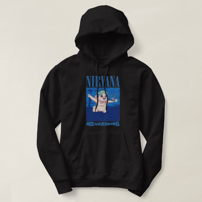 Nirvana Nevermind Anime Parody Design - Retro Grun Hoodie (Design vorne)