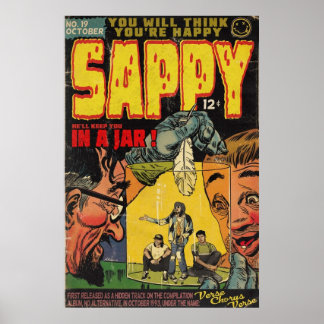 Nirvana Sappy Comic Book Parody Poster