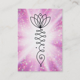 *~* Nirwana-Lotos-Herz-Glitzer Rays Reiki Yoga Visitenkarte