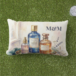 Nischenparfüm-Kollektion, Monogramm Aquarell Kissen Für Draußen