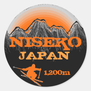 Niseko Japon oranges autocollants d'élévation de s