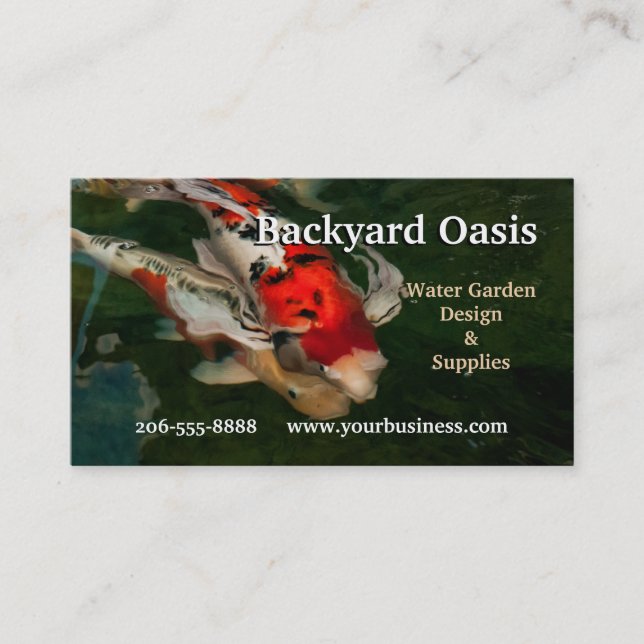 Nishikigoi Eindruck Visitenkarte (Vorderseite)