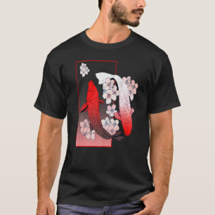 Nishikigoi-Fisch japanische Ästhetik Kirschblüte T-Shirt