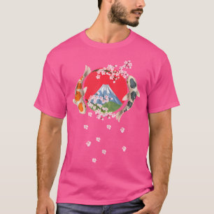 Nishikigoi Japanese Koi Carp Fish Cherry Blossom m T-Shirt