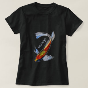 Nishikigoi Wort für Koi japanische Karpfenkunst T-Shirt