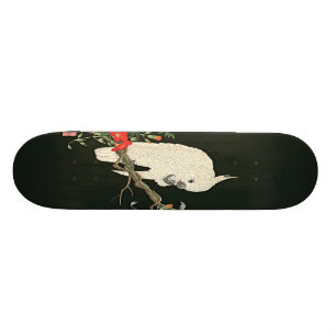Nishimura weißer Cockatoo-asiatischer Kunst-Druck Skateboard