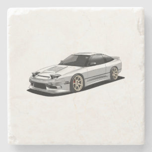 Nissan 240sx handgezeichnete Kunstwerke  Steinuntersetzer