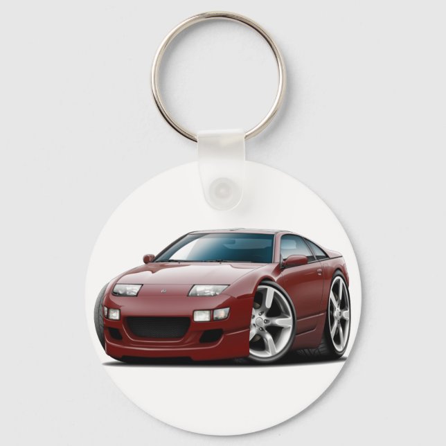 Nissan 300ZX Maroon Car Schlüsselanhänger (Vorderseite)