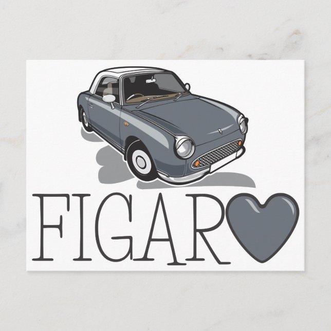 Nissan Figaro Lapiz Gray Postkarte (Vorderseite)