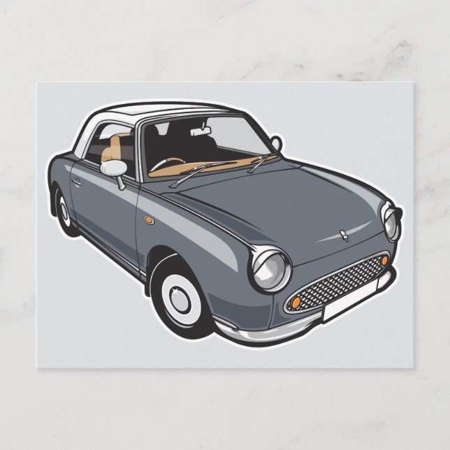 Nissan Figaro Lapiz Gray Postkarte (Vorderseite)