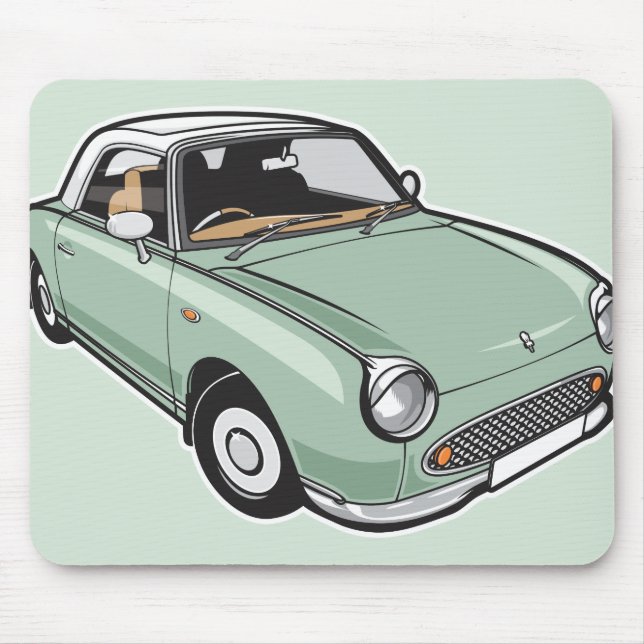 Nissan Figarosmaragdgrün Mousepad (Vorne)