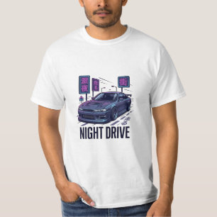 Nissan Silvia S14 Nachtfahrt japanische Ästhetik T T-Shirt