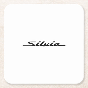 Nissan Silvia S15 Emblem-Untersetzer Rechteckiger Pappuntersetzer