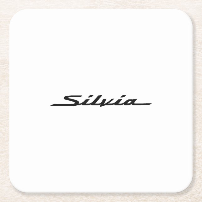 Nissan Silvia S15 Emblem-Untersetzer Rechteckiger Pappuntersetzer (Vorderseite)