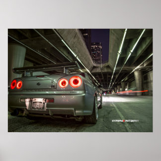 Nissan Skyline GT-R34 in Downtown Los Angeles Poster