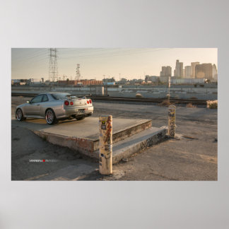 Nissan Skyline GT-R34 in Downtown Los Angeles Poster