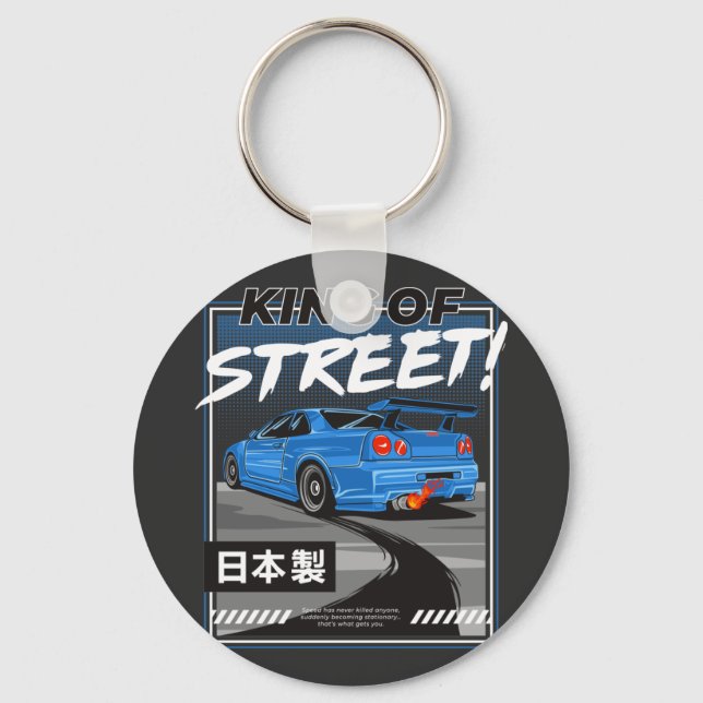 Nissan Skyline GTR Design T - Shirt Schlüsselanhänger (Vorderseite)