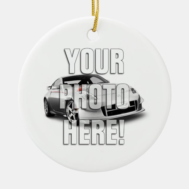 Nissans 350Z - Addieren Sie Ihr Foto Keramikornament (Vorne)