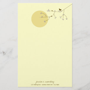 Nistende Vogel-Familie Baby Shower Schreibwaren Pa Briefpapier