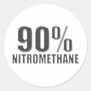 Nitromethanwiderstand, der Brennstoff läuft Runder Aufkleber