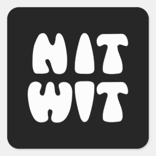NITWIT QUADRATISCHER AUFKLEBER