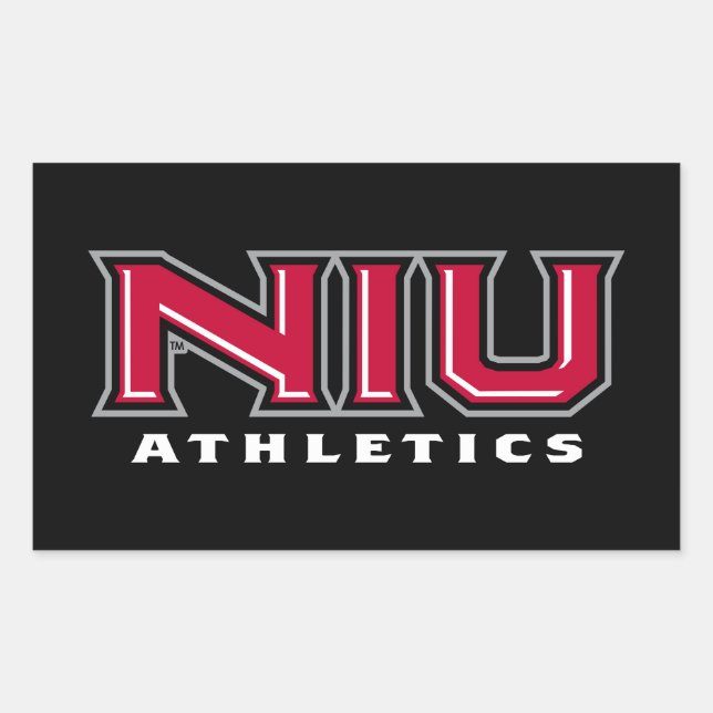 NIU Athletics Rechteckiger Aufkleber (Vorderseite)