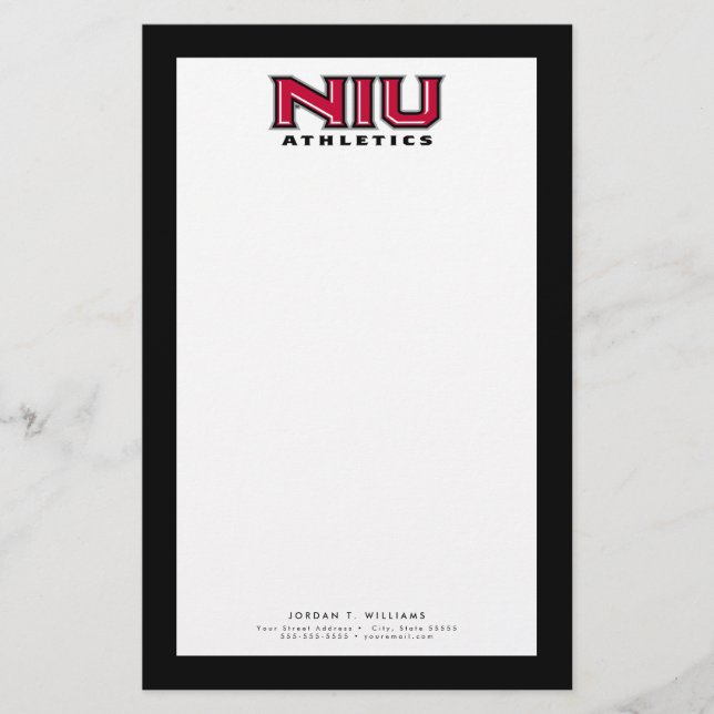 NIU Athletik Briefpapier (Vorderseite)