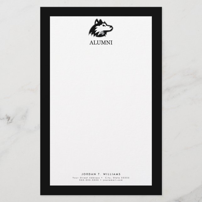 NIU Huskies Alumni Briefpapier (Vorderseite)