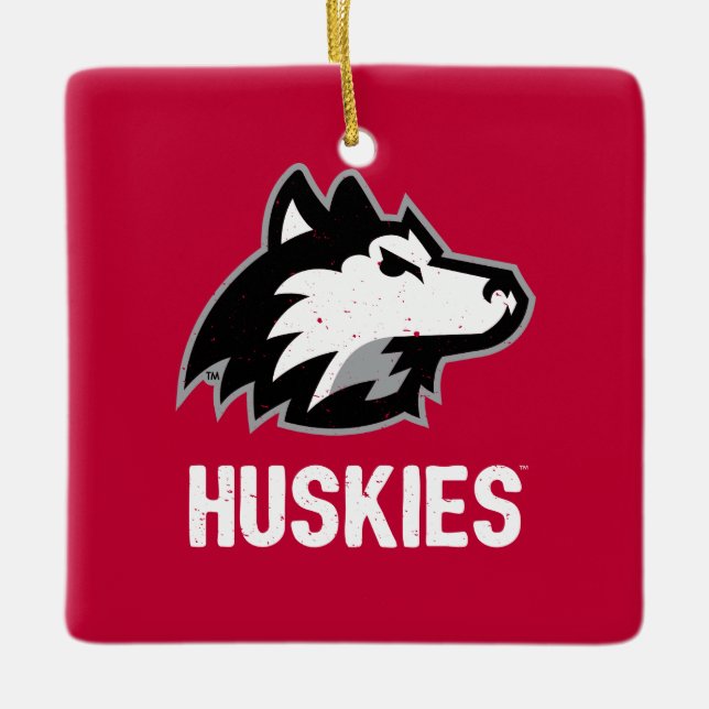 NIU-Huskies gestört Keramikornament (Vorderseite)