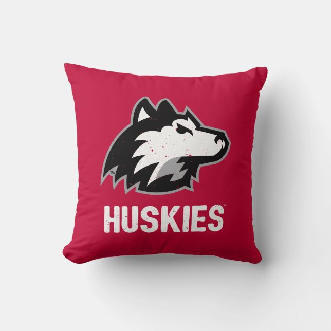 NIU-Huskies gestört Kissen (Vorderseite)