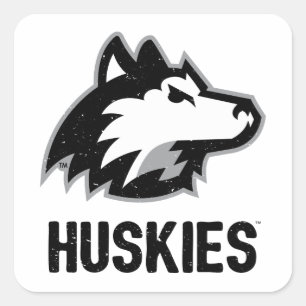 NIU-Huskies gestört Quadratischer Aufkleber