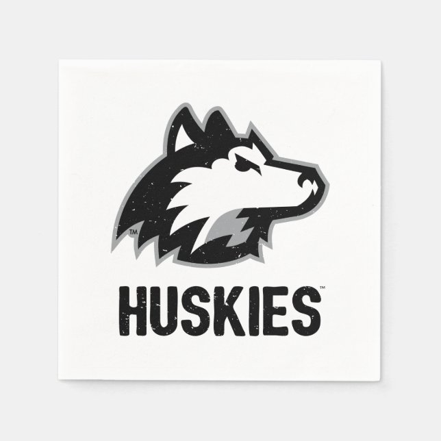 NIU-Huskies gestört Serviette (Vorderseite)