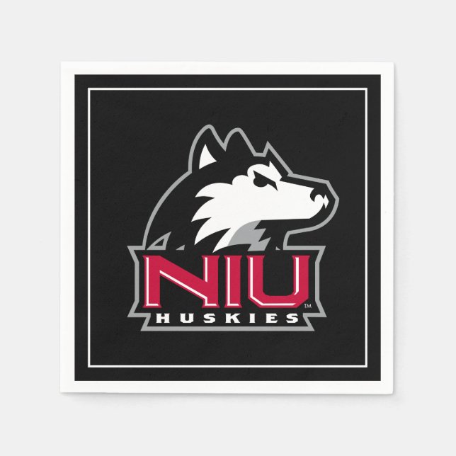 NIU Huskies Serviette (Vorderseite)