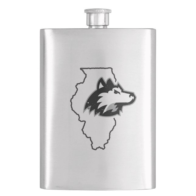 NIU Huskies Staat Liebe Flachmann (Vorderseite)
