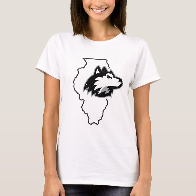 NIU Huskies Staat Liebe T-Shirt (Vorderseite)
