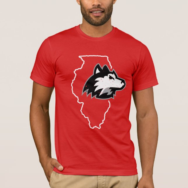 NIU Huskies Staat Liebe T-Shirt (Vorderseite)