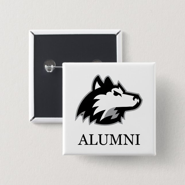 NIU Huskieses Alumni Button (Vorne & Hinten)