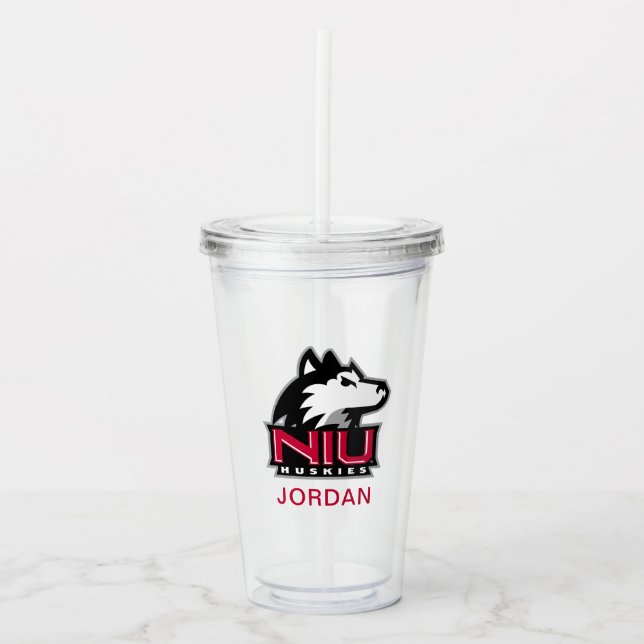 NIU Huskieses Wordmark Acryltrinkbecher (Vorderseite)