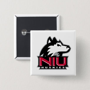 NIU Huskieses Wordmark Button
