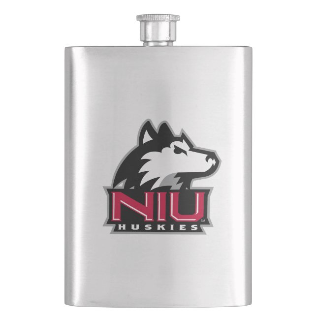 NIU Huskieses Wordmark Flachmann (Vorderseite)