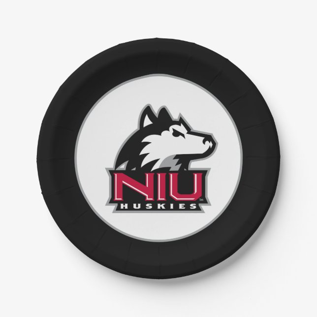 NIU Huskieses Wordmark Pappteller (Vorderseite)