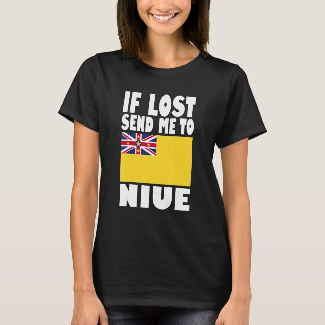 Niue Flag Design  If lost send me to Niue T-Shirt (Vorderseite)