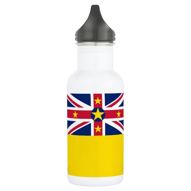 Niue Flag Edelstahlflasche (Links)
