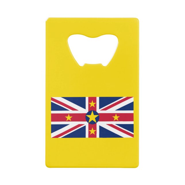 Niue Flag Geldbeutel Flaschenöffner (Vorderseite)